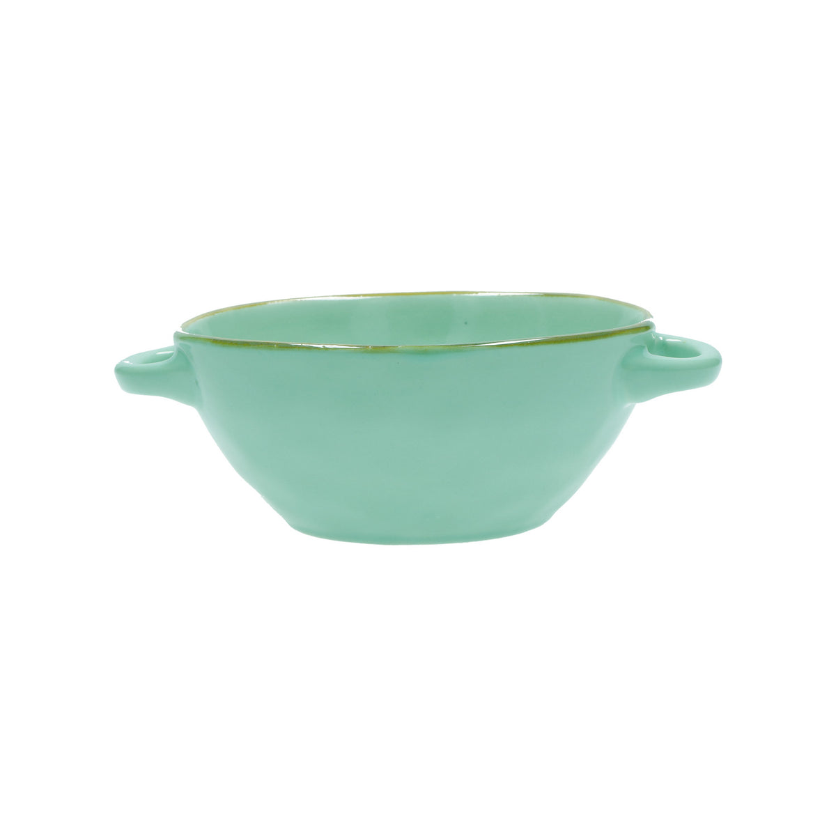 Ciotola per zuppa di colore verde acqua della linea Concerto. L’apparecchiatura è bellissima tono su tono o nei diversi abbinamenti di colore. In Stoneware Dimensioni: cm 19,5 x 15 x h 6,5 - Capacità: 600 cc. Utilizzabile in lavastoviglie e microonde. Non in forno tradizionale. In negozio e online su tuttochic.live