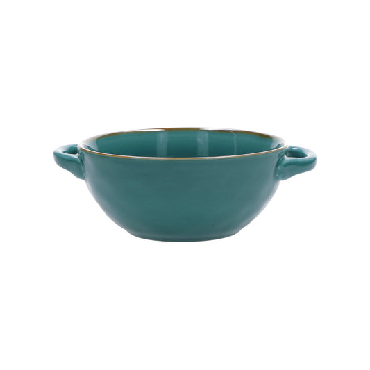 Ciotola per zuppa di colore ottanio della linea Concerto. L’apparecchiatura è bellissima tono su tono o nei diversi abbinamenti di colore. In Stoneware Dimensioni: cm 19,5 x 15 x h 6,5 - Capacità: 600 cc. Utilizzabile in lavastoviglie e microonde. Non in forno tradizionale. In negozio e online su tuttochic.live