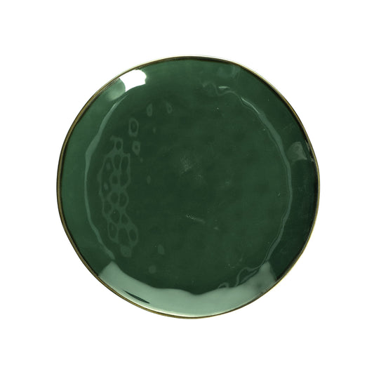 Piatto piano di colore verde bosco della linea Concerto. L’apparecchiatura è bellissima tono su tono o nei diversi abbinamenti di colore. Materiale: Stoneware Dimensioni: Ø 27 cm Lavabile in lavastoviglie Utilizzabile in microonde Non Utilizzabile in forno tradizionale. In negozio e online su tuttochic.live