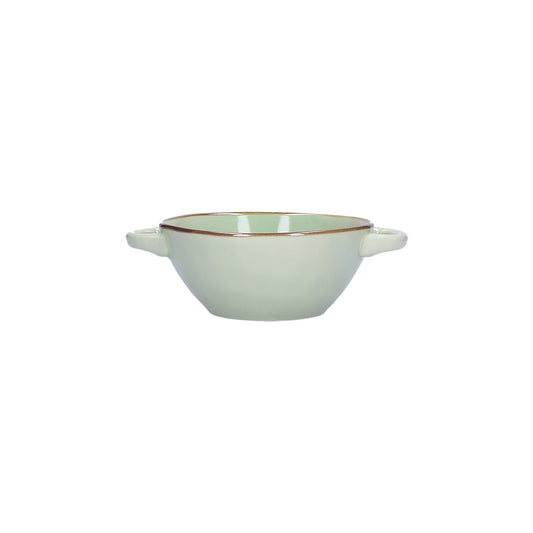 Ciotola per zuppa di colore tè verde della linea Concerto. L’apparecchiatura è bellissima tono su tono o nei diversi abbinamenti di colore. In Stoneware Dimensioni: cm 19,5 x 15 x h 6,5 - Capacità: 600 cc. Utilizzabile in lavastoviglie e microonde. Non in forno tradizionale. In negozio e online su tuttochic.live