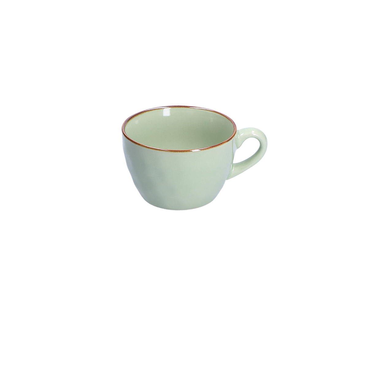 Tazzone da colazione in porcellana di colore tè verde. Colori e forme moderne si mescolano con armonia ed elementi della tradizione. Dimensioni: Ø 7 cm, 420 cc Materiali: Stoneware. Lavabile in lavastoviglie. Utilizzabile in microonde. In negozio e online su tuttochic.live