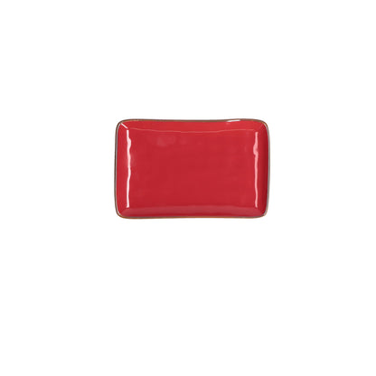 Vassoietto in porcellana di colore rosso corallo. Colori e forme moderne si mescolano con armonia ed elementi della tradizione. Dimensioni: cm 20 x 13. In negozio e online su tuttochic.live