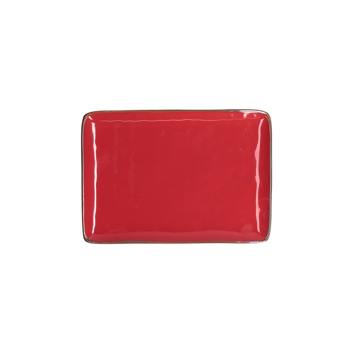 Vassoio rettangolare in porcellana di colore rosso corallo. Colori e forme moderne si mescolano con armonia ed elementi della tradizione. Dimensioni: cm 27 x 19. In negozio e online su tuttochic.live