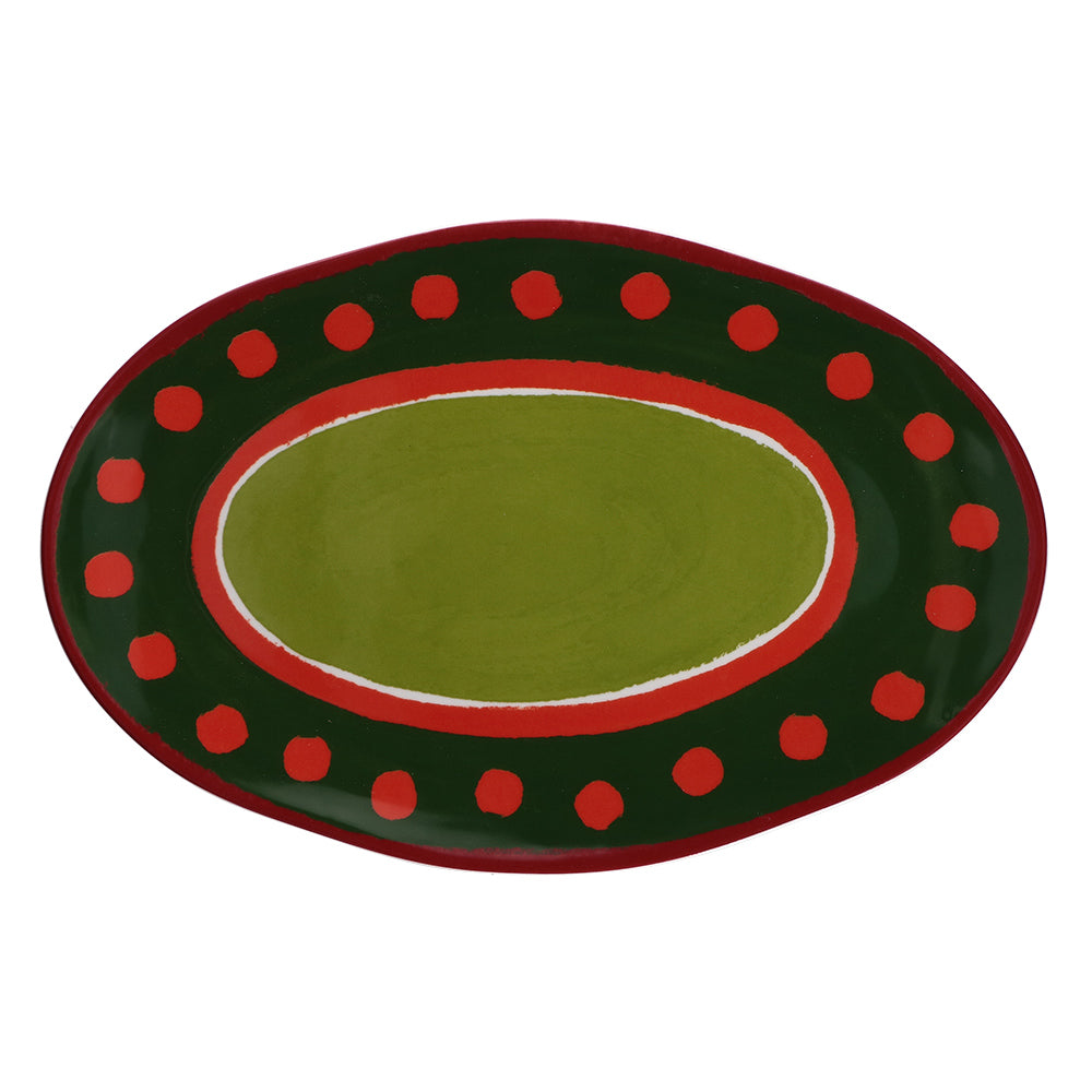 Piatto/vassoio portata ovale in porcellana decorata Dimensioni: cm 38 x 25. Cozy Cottage Rendere l’ordinario straordinario: la tavola con lo stile allegro e i colori di Cozy Cottage diventa una festa. Lavabile in lavastoviglie Utilizzabile in forno a microonde. In negozio e online su tuttochic.live
