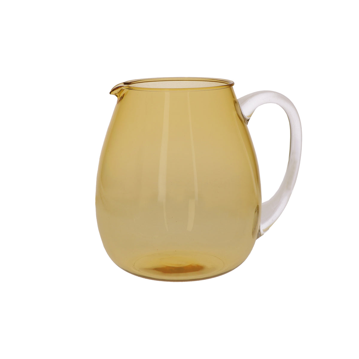 Brocca in acrilico color honey (ambra), per alimenti, lavabile in lavastoviglie. Capacità: lt. 2,5 Dimensioni: ø 20 x h 20 cm. In negozio e online su tuttochic.live