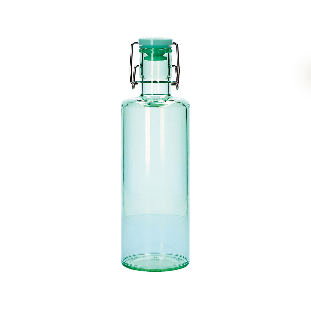 Bottiglia in acrilico di colore te verde, per alimenti, lavabile in lavastoviglie. Capacità: lt. 1,0Dimensioni: cm ø 8,5 x 28 h. In negozio e online su tuttochic.live