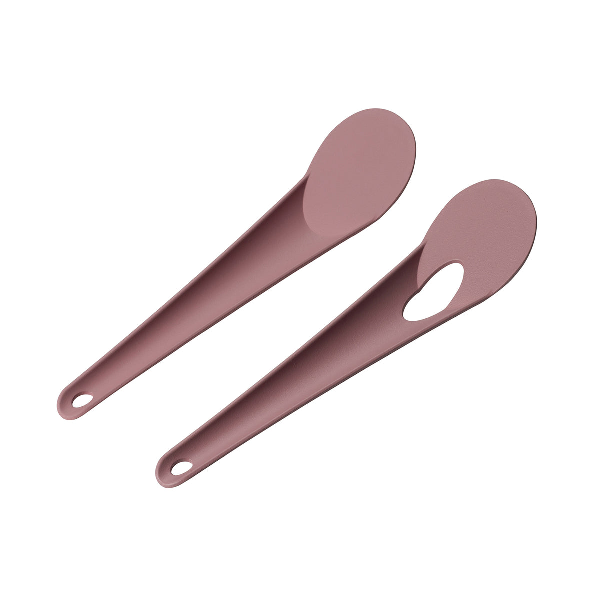 Set di 2 posate da insalata in Repet (materia prima realizzata con il recupero di imballaggi in plastica post consumo). Dimensione: cm. 28,5 x 6,7 x h 4 Peso: 115 gr.  Colore: rosa Made in Italy. In negozio e online su tuttochic.live