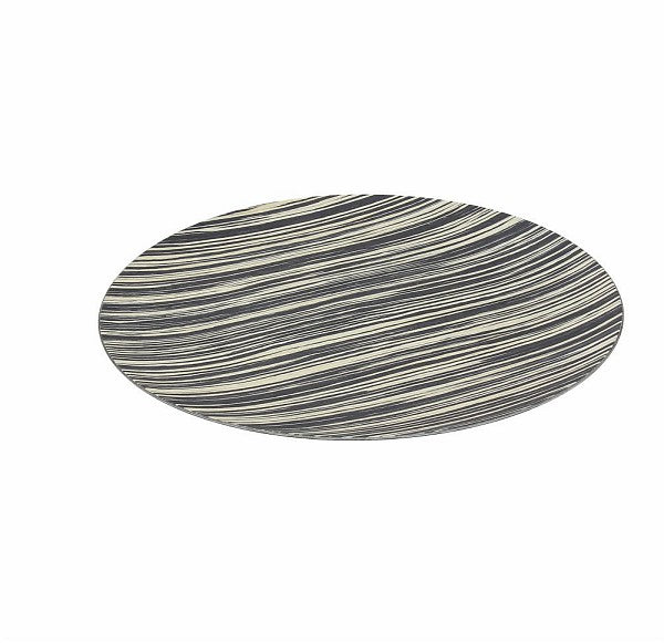 Confezione 6 sottopiatti in plastica con decoro effetto legno. Diametro cm. 33. Lavare a mano. In negozio e online su tuttochic.live
