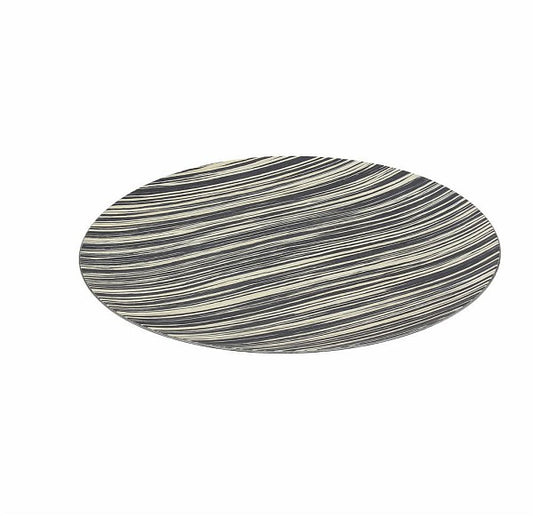 Confezione 6 sottopiatti in plastica con decoro effetto legno. Diametro cm. 33. Lavare a mano. In negozio e online su tuttochic.live