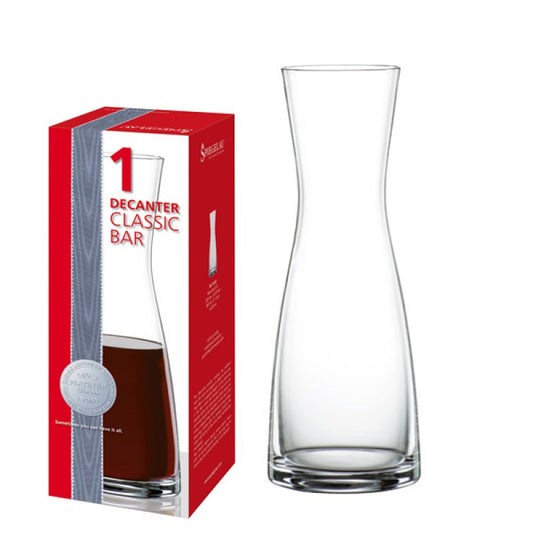 Caraffa in vetro cristallino. Dimensioni: mm 97 x 260 h - Capacità: 1100 ml. Lavabile in lavastoviglie. In negozio e online su tuttochic.live