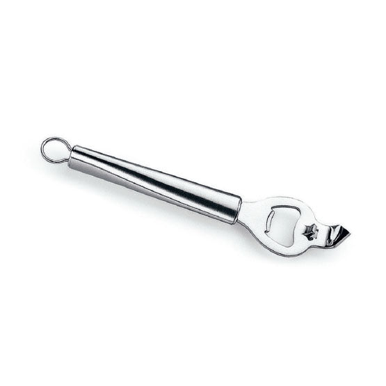 Apribottiglie in acciaio inox cm. 18,5. Professionali, maneggevoli e pratici, un aiuto ideale in cucina, sono adatti per la preparazione di tutte le ricette. 