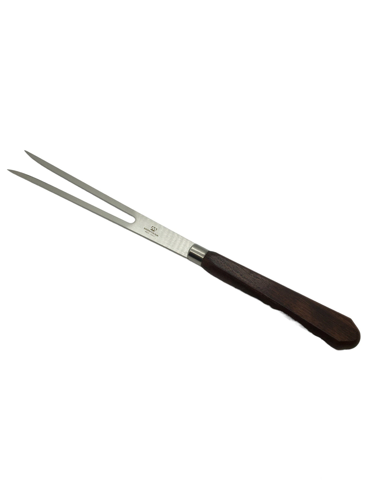 Forchettone in acciaio e manico in legno. Dimensioni: cm 34 x 3. La linea Classica è caratterizzata da: lame realizzate in speciale acciaio inossidabile svedese Sandvik e manici realizzati in pregio palissandro indiano stagionato. In negozio e online su tuttochic.live