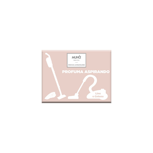 SEMI NATURALI PROFUMATI Usando l’aspirapolvere potrai profumare piacevolmente i tuoi ambienti.  SEMI NATURALI • SENZA SILICONI• SENZA PARABENILA CONFEZIONE CONTIENE 5 BUSTINE Fragranza Lino e Cotone Fragranza intensa, semplice e raffinata ispirata al profumo di pulito. In negozio e online su tuttochic.live