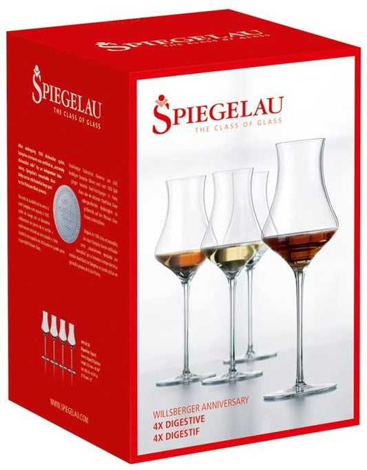 Set di 4 calici da liquore in vetro cristallino. Dimensioni: mm 74 x 21 h - Capacità: 190 ml. In negozio e online su tuttochic.live