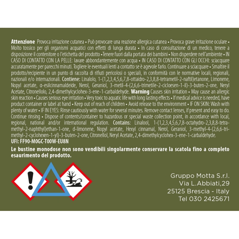 SEMI NATURALI PROFUMATI Usando l’aspirapolvere potrai profumare piacevolmente i tuoi ambienti. CONFEZIONE CONTIENE 5 BUSTINE Fragranza Mosto Supremo La fragranza seducente che cattura e confonde tutti i sensi. Profumo irresistibile che si dischiude con un delicato movimento profondo. In negozio e online su tuttochic.live