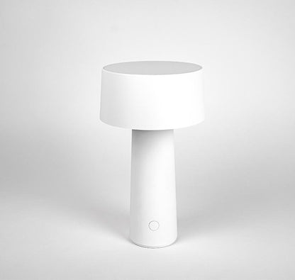 Piccola lampada bianca ricaricabile da mettere sopra un tavolo, sopra un comodino come a terra sul bordo di una stanza. Indicata anche per tavoli esterni di bar e ristoranti. Dimensioni: Ø14 x h26 cm Tipologia illuminazione: Led (Battery) 5W ricaricabile Alimentazione: 5V/1A Grado luminosità: 3000°K. tuttochic.live