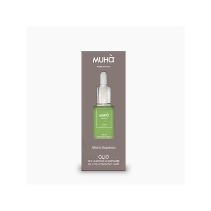 Olio idrosolubile per lampada ad ultrasuoni, poche gocce nell'acqua, e si crea nell'ambiente una piacevole atmosfera di aromi e note profumate di grande qualità.