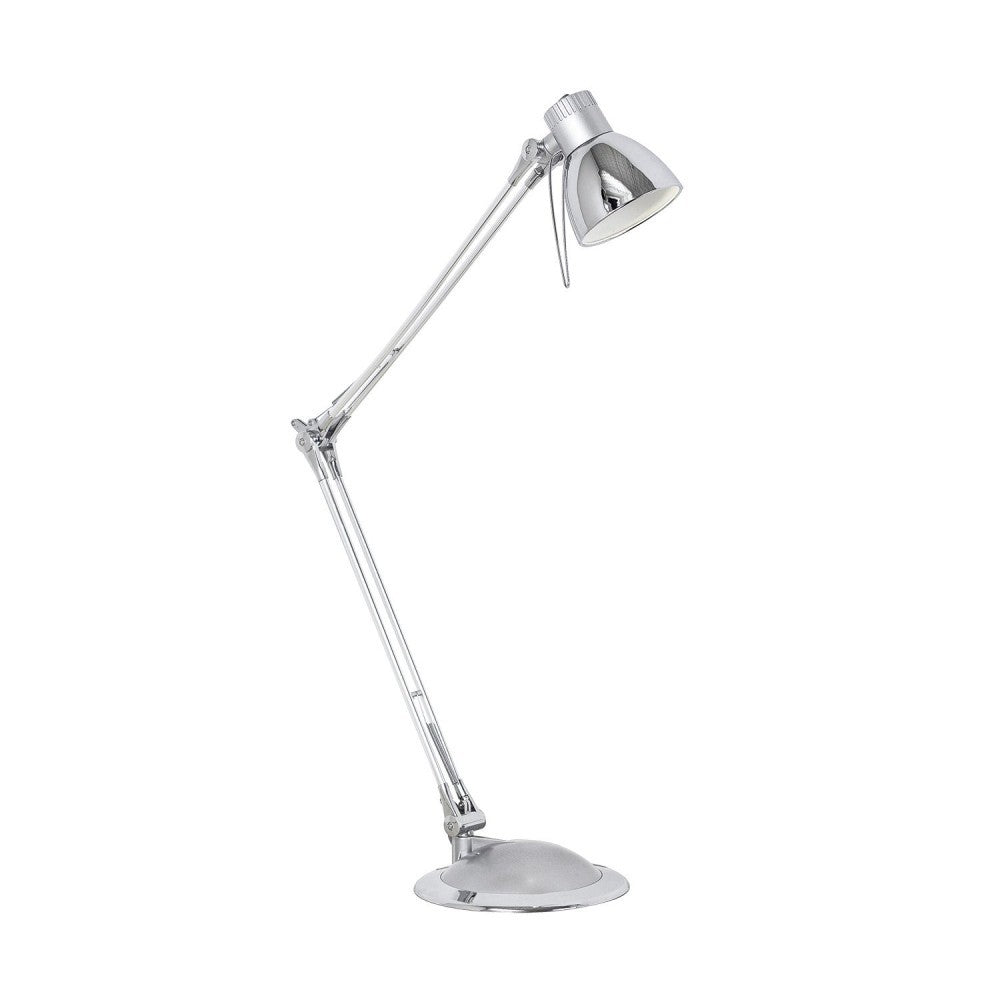 Lampada da scrivania in policarbonato cromato argento. Tipo di attacco GU10 Numero di lampadine 1 Lampadine incluse nella confezione d'acquisto SÌ (LED) Temperatura colore Bianco caldo Tonalità della luce 3000 K Potenza elettrica 4 W. In negozio e online su tuttochic.live