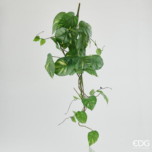 Pianta cadente artificiale Potus. Cespuglio composto da 43 foglie di misure diverse. Dimensioni: altezza cm 122
