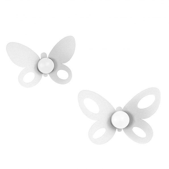 Confezione di 2 ganci appendiabiti in metallo verniciato, disponibile in colori diversi. Dimensione: 24x16H + 21x14H. In negozio e online su tuttochic.live