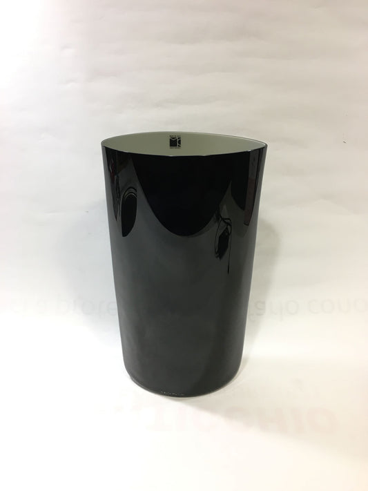 Vaso Luna Carlo Moretti nero e avorio in vetro di Murano soffiato a bocca