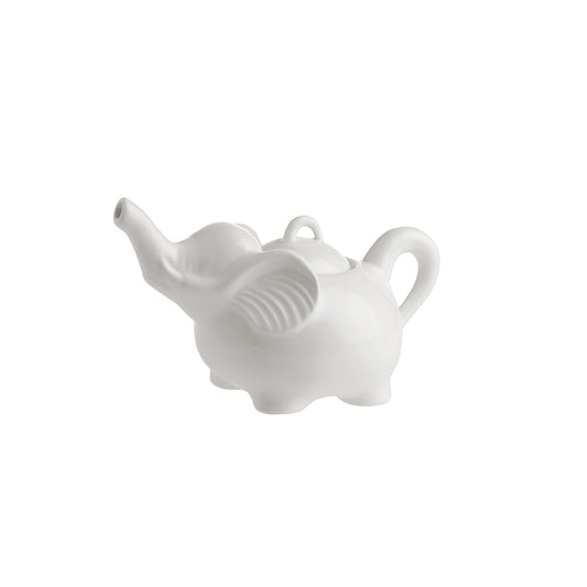 Zuccheriera con coperchio in porcellana bianca. 200 cc a forma di elefante. Dimensioni : ; 9x15,5xh8,5 cm. In negozio e online su tuttochic.live